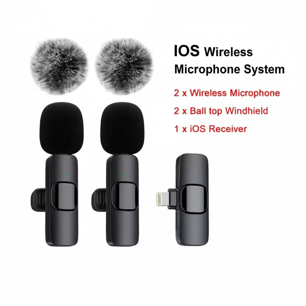 Wireless Lavalier Microphone - Mini Clip-On Mic