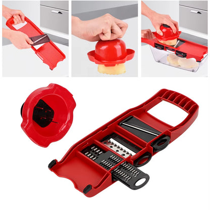 HILIFE Kitchen Gadget Multi-Function 6 Blades Slicer Vegetable Mandoline Slicer Cooking Tool Sets Fruit Cutter Grater