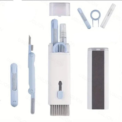 7-In-1 Computer Keyboard Cleaner Brush Kit Earphone Cleaning Pen for Headset Keyboard Cleaning Tools Cleaner Keycap Puller Kit