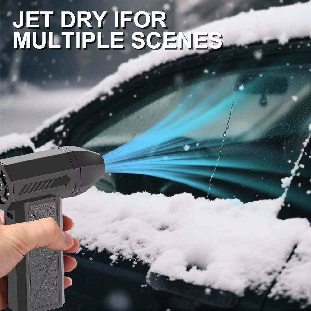 Electric Air Duster 130000RPM 80W Portable 4 Gear Car Washer Blowing Interior Seat Dashboard Clean Blower Turbo Fan Cordless