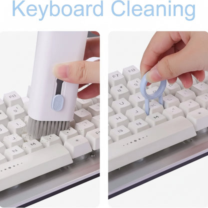 7-In-1 Computer Keyboard Cleaner Brush Kit Earphone Cleaning Pen for Headset Keyboard Cleaning Tools Cleaner Keycap Puller Kit