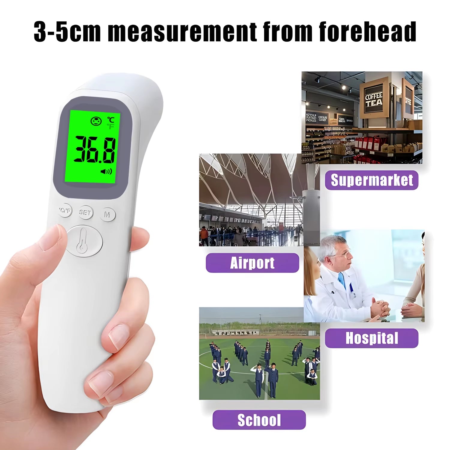 Digital Infrared Fever Thermometer Medical Household Infant Adult Forehead Non-Contact Body Temperature Ear Thermometer