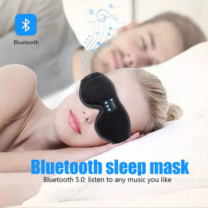 3D Bluetooth Sleeping Headphones Eye Mask Music Play Headband Headset Soft Elastic Comfortable Music Earphones Eye Mask Travel