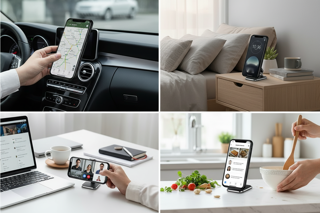 2025 New Magnetic Mobile Phone  wall Holder for Car Navigation Vacuum Suction Cup Mobile Phone Holder Suitable for Car/Bedroom/Office, small,
