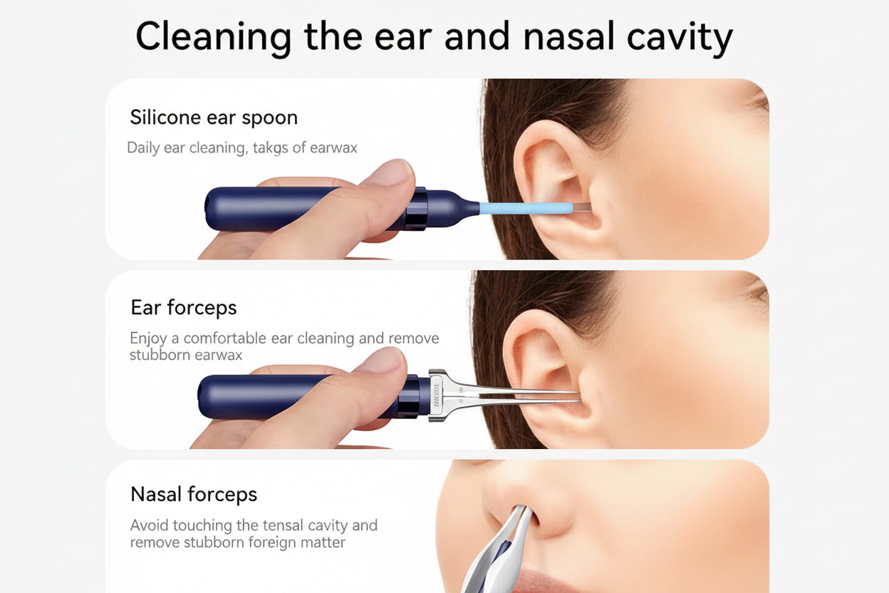 Upgraded Smart Visual Ear Wax Cleaner with Camera 800W HD Endoscope Multi-Functional Visual Ear Cleaning Tool Includes Storage