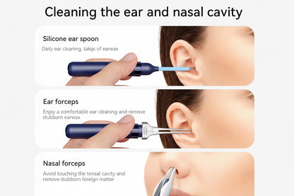 Upgraded Smart Visual Ear Wax Cleaner with Camera 800W HD Endoscope Multi-Functional Visual Ear Cleaning Tool Includes Storage