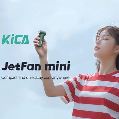 KICA 3000Mah Mini Turbo Jet Fan Turbine Outdoor Jet Brushless Motor Portable Handheld Fan Cooling Appliance Blower
