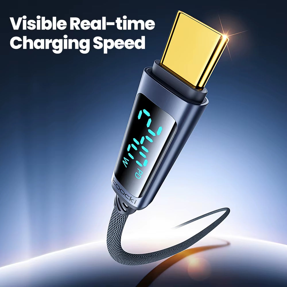240W USB C to C Cable PD 3.1 Fast Charge Type C to Type C Display Cable for Iphone 15 16 Xiaomi 12 13 Samsung S23 Macbook