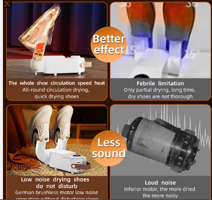 Intelligent Shoe Dryer Quick Drying Deodorizing Sterilizing Adjustable Timer Household Shoe Warmer and Heater