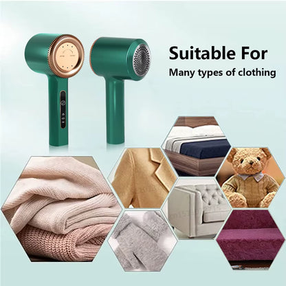 Lint Remover for Clothing LED Digital Electric Pellet Fluff Remover USB Rechargeable Fuzz Fabric Shaver Sweater Fabric Shaver