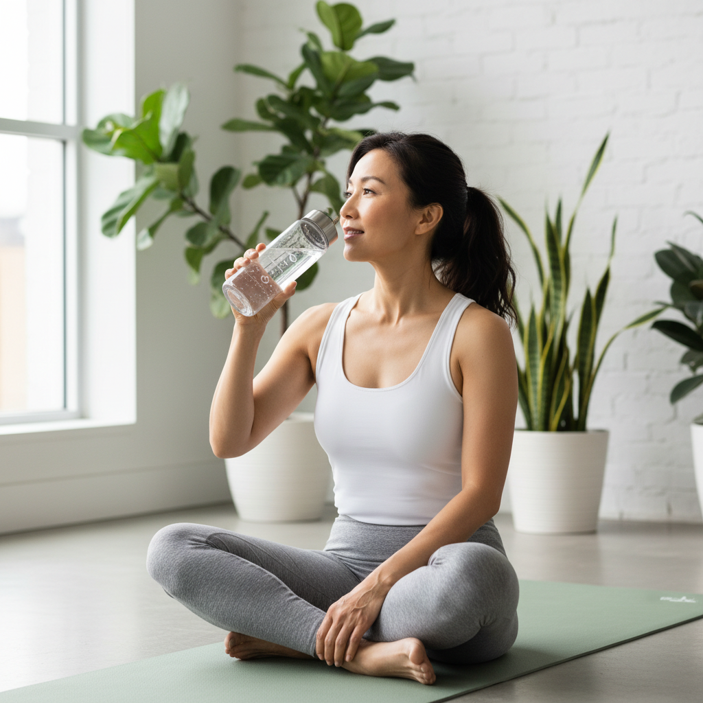 Asian Woman at Yoga Studio