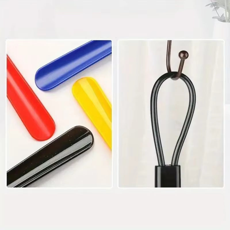 1Pc Extra Long Flexible Plastic Shoe Horns Do Not Require Bending Durable Shoe Spoons for Pregnant Women Wearing Shoe Assistants