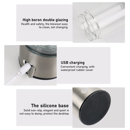 420ML Hydrogen-Rich Generator Alkaline Water Ionizer Bottle Cup Portable Maker