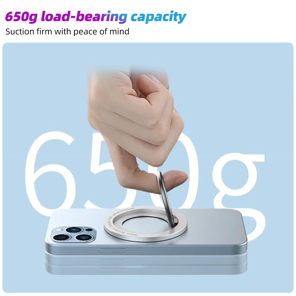 Magnetic for Magsafe Phone Holder Stand Mini Magnet Finger Ring Socket Cellphone Bracket for Iphone 16 15 14 13 12Pro/Max