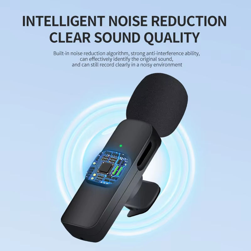 Mini Wireless Lavalier Microphone Windproof Wool Replaceable Lavalier Microphone for Iphone Youtube Vlog Audio Recording