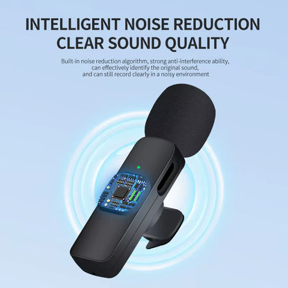 Mini Wireless Lavalier Microphone Windproof Wool Replaceable Lavalier Microphone for Iphone Youtube Vlog Audio Recording