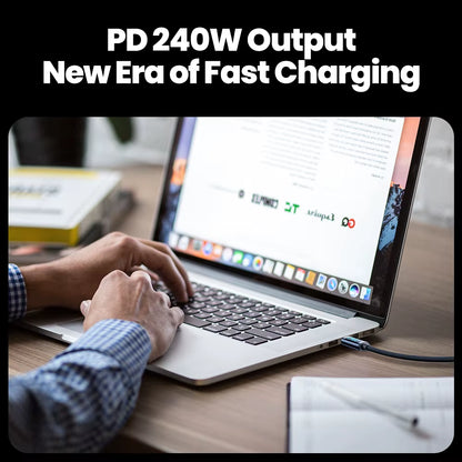 240W USB C to C Cable PD 3.1 Fast Charge Type C to Type C Display Cable for Iphone 15 16 Xiaomi 12 13 Samsung S23 Macbook