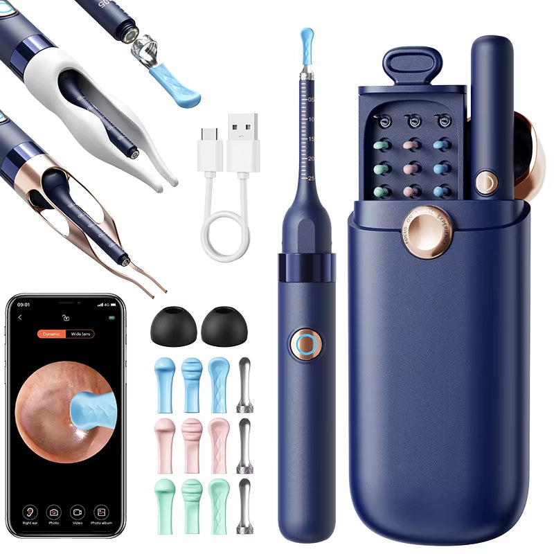 Upgraded Smart Visual Ear Wax Cleaner with Camera 800W HD Endoscope Multi-Functional Visual Ear Cleaning Tool Includes Storage