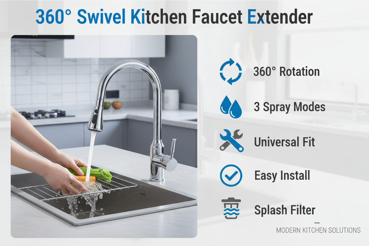 Kitchen Faucet Extender Infographic