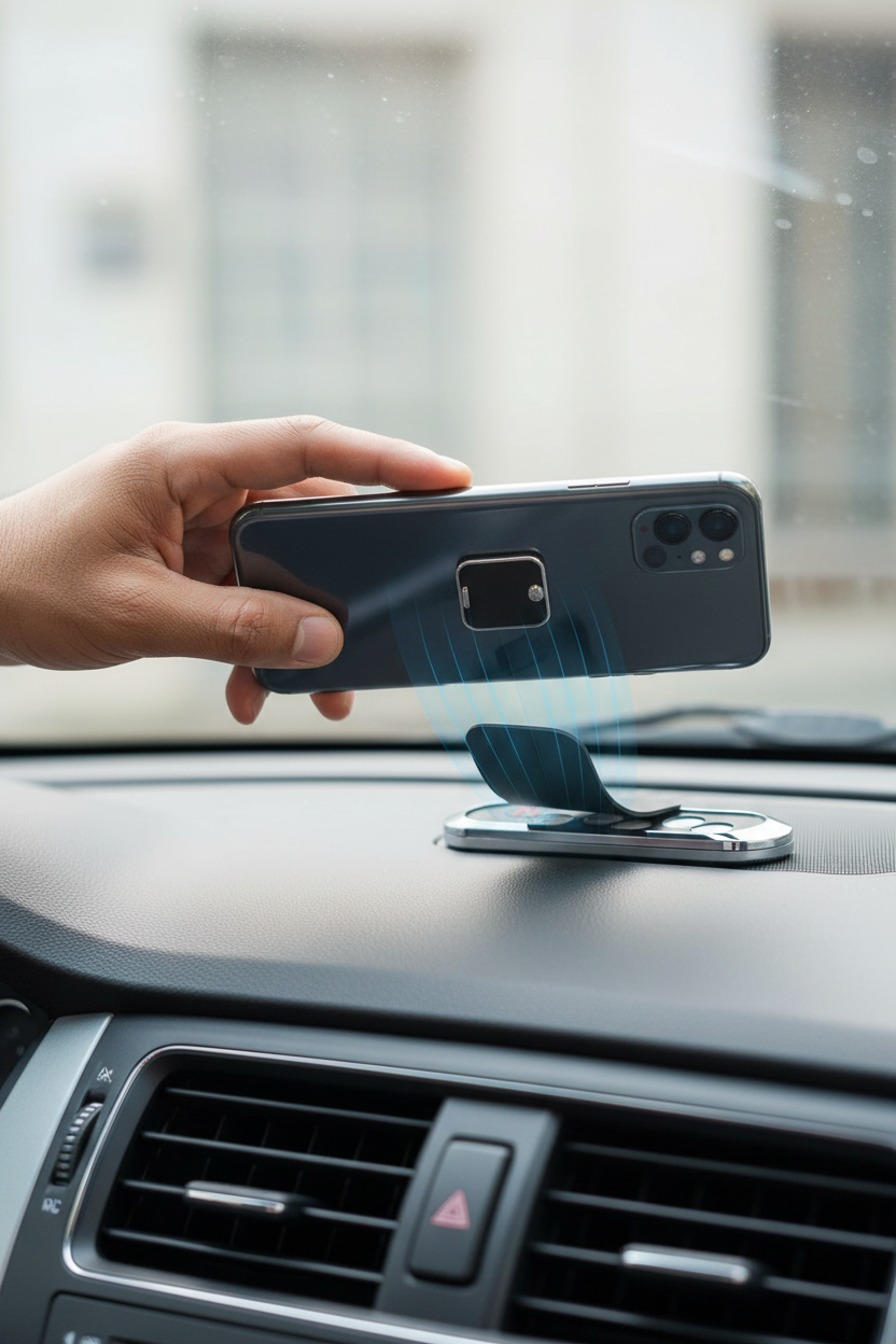 Middle Eastern Man Attaching Phone