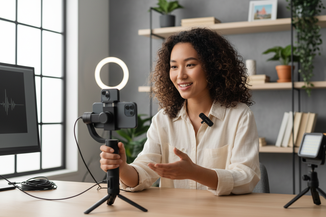Mini Wireless Lavalier Microphone - Lifestyle Image