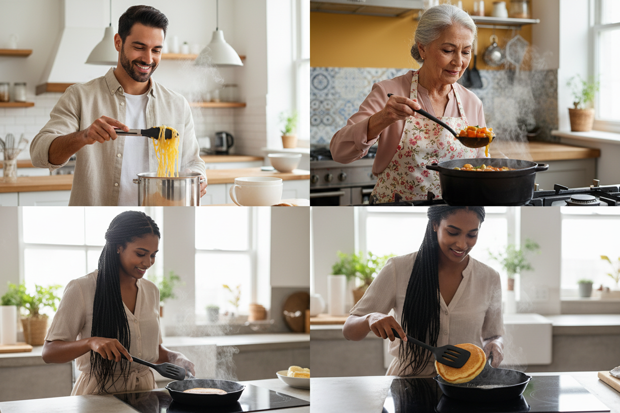 Usage Collage - Multiple Cooking Tasks