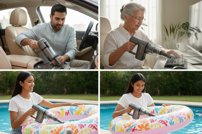 Usage Collage - Vacuum, Blow, Inflate